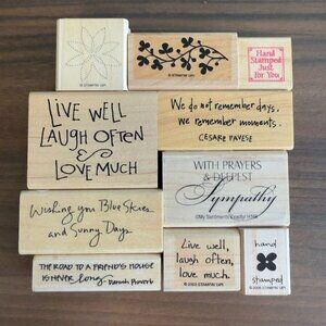 Mixed Lot of 10  Inkadinkado Hero Arts Rubber Stampl